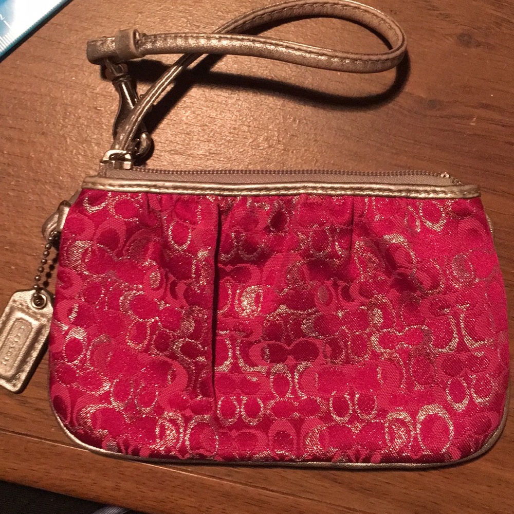 Coach Wristlet- Pink Sparkly